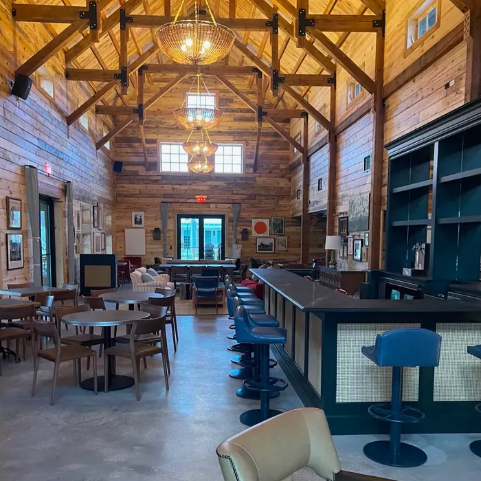 Polished concrete floors in a restaurant