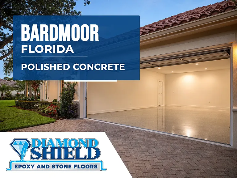 DiamondShield polished concrete floors in Bardmoor, Florida.