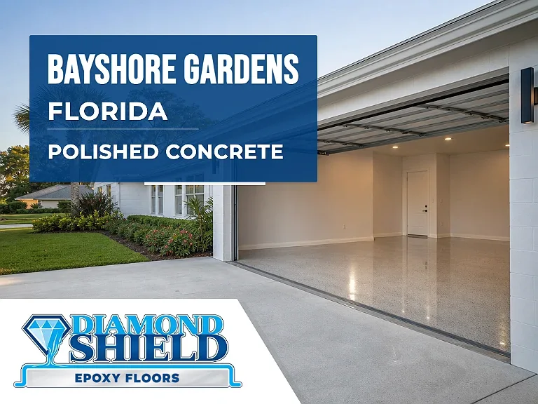 DiamondShield polished concrete floors in Bayshore Gardens, Florida.