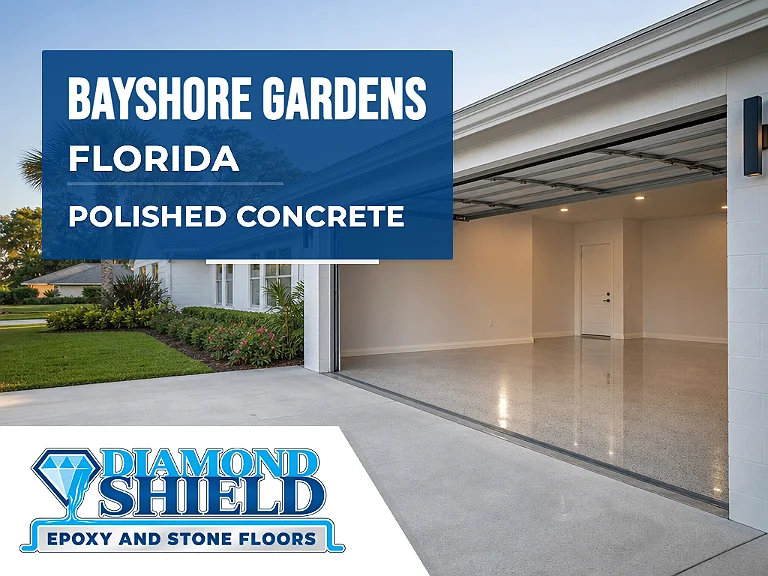 DiamondShield polished concrete floors in Bayshore Gardens, Florida.