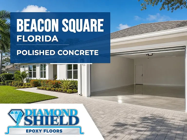 DiamondShield polished concrete floors in Beacon Square, Florida.