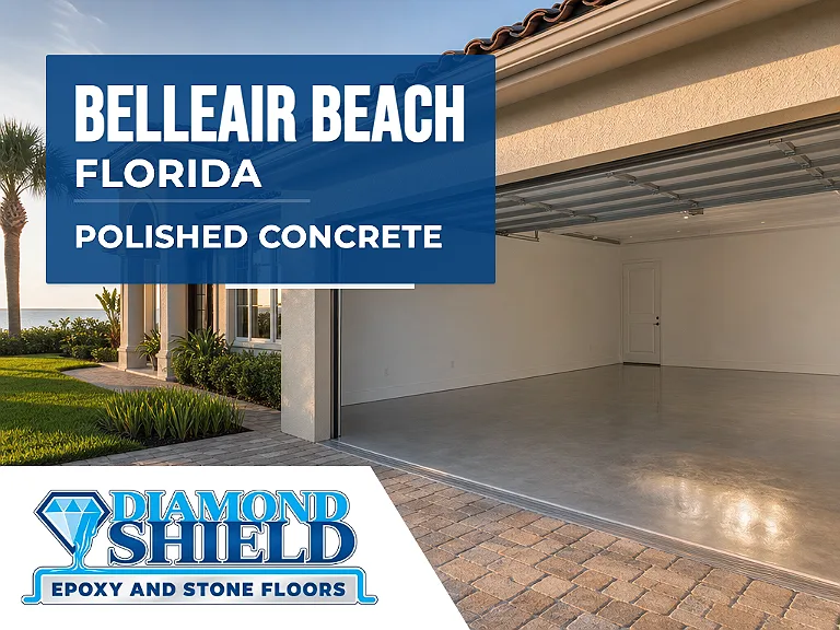 DiamondShield polished concrete floors in Belleair Beach, Florida.