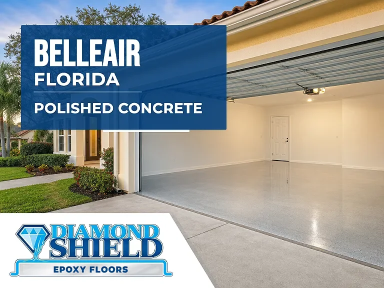 DiamondShield polished concrete floors in Belleair, Florida.