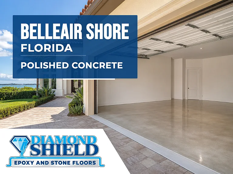 DiamondShield polished concrete floors in Belleair Shore, Florida.