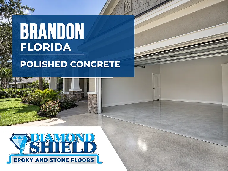 DiamondShield polished concrete floors in Brandon, Florida.