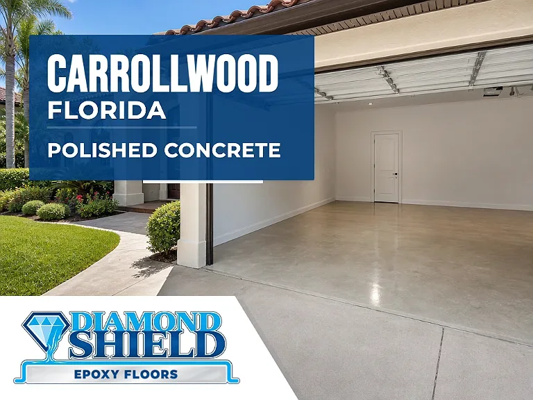 DiamondShield polished concrete floors in Carrollwood, Florida.