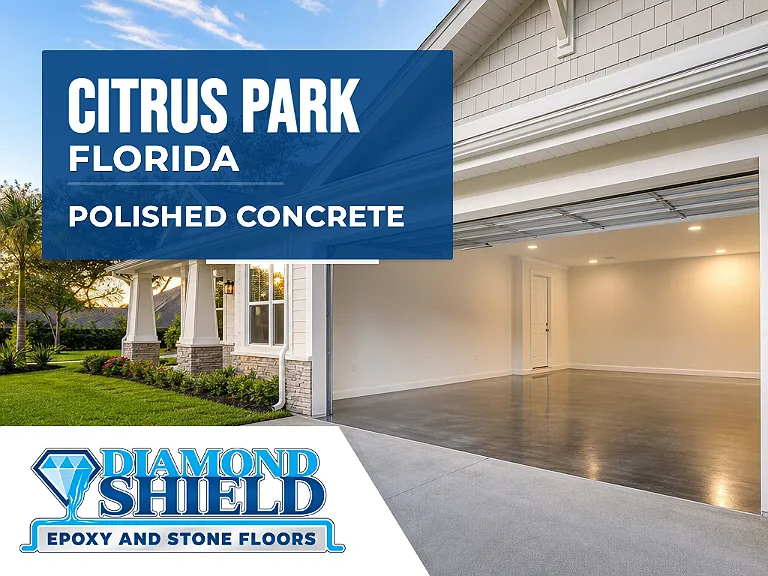 DiamondShield polished concrete floors in Citrus Park, Florida.