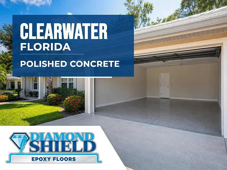 DiamondShield polished concrete floors in Clearwater, Florida.