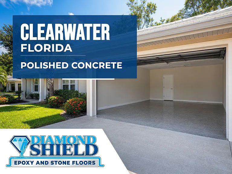 DiamondShield polished concrete floors in Clearwater, Florida.