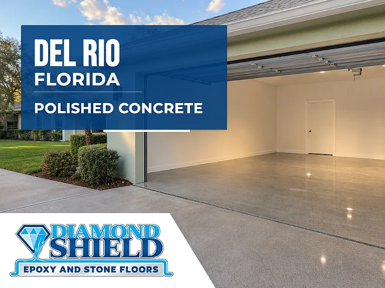 DiamondShield polished concrete floors in Del Rio, Florida.