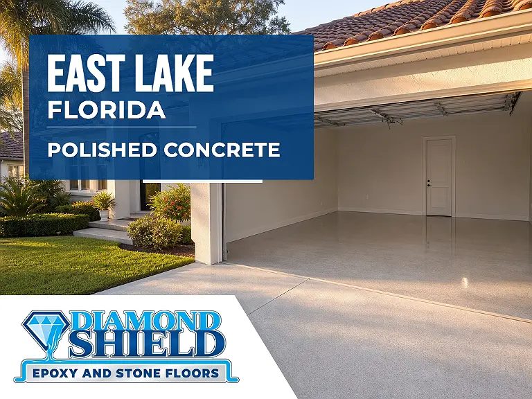 DiamondShield polished concrete floors in East Lake, Florida.