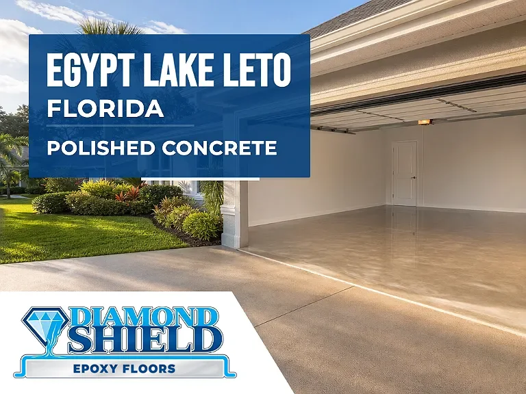 DiamondShield polished concrete floors in Egypt Lake-Leto, Florida.