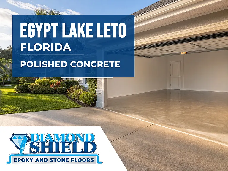 DiamondShield polished concrete floors in Egypt Lake-Leto, Florida.
