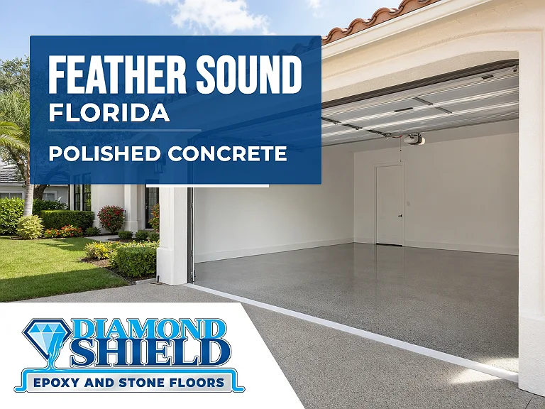 DiamondShield polished concrete floors in Feather Sound, Florida.