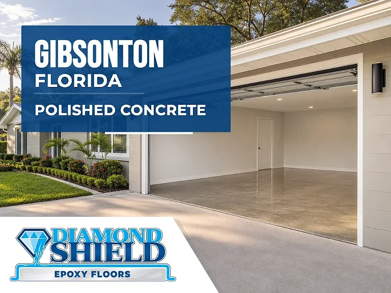 DiamondShield polished concrete floors in Gibsonton, Florida.