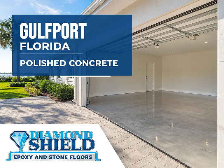 DiamondShield polished concrete floors in Gulfport, Florida.