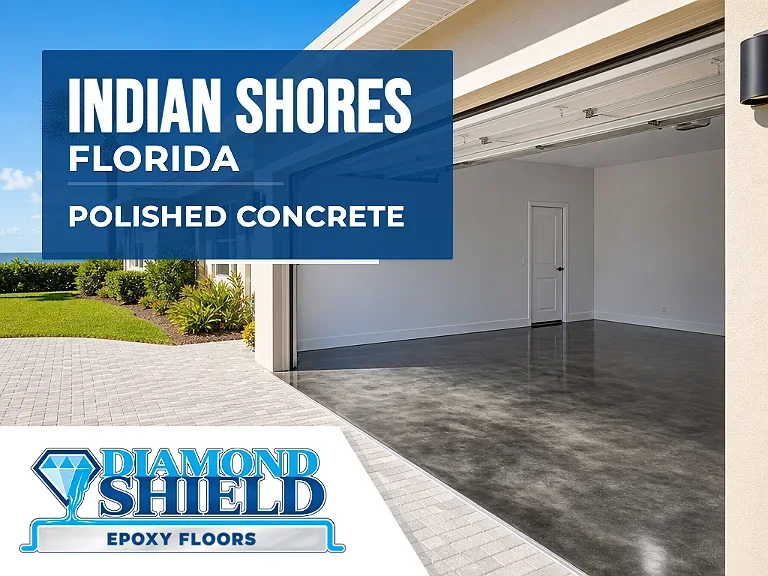 DiamondShield polished concrete floors in Indian Shores, Florida.