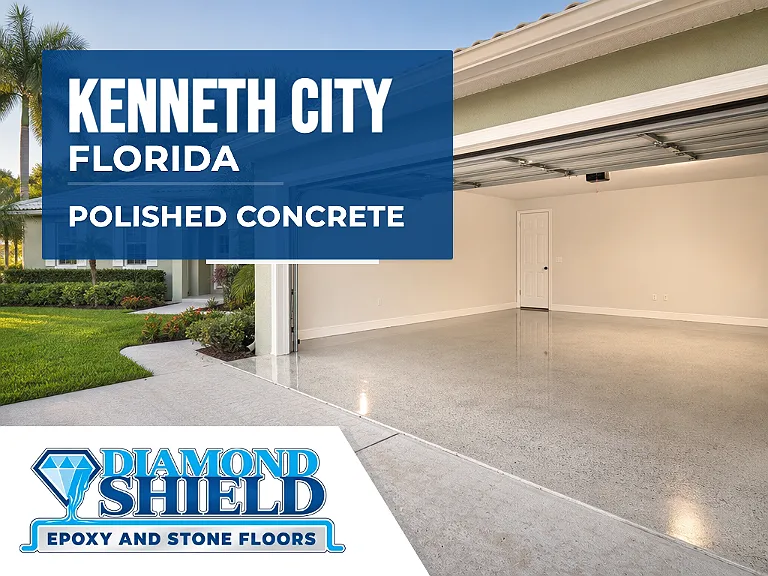 DiamondShield polished concrete floors in Kenneth City, Florida.