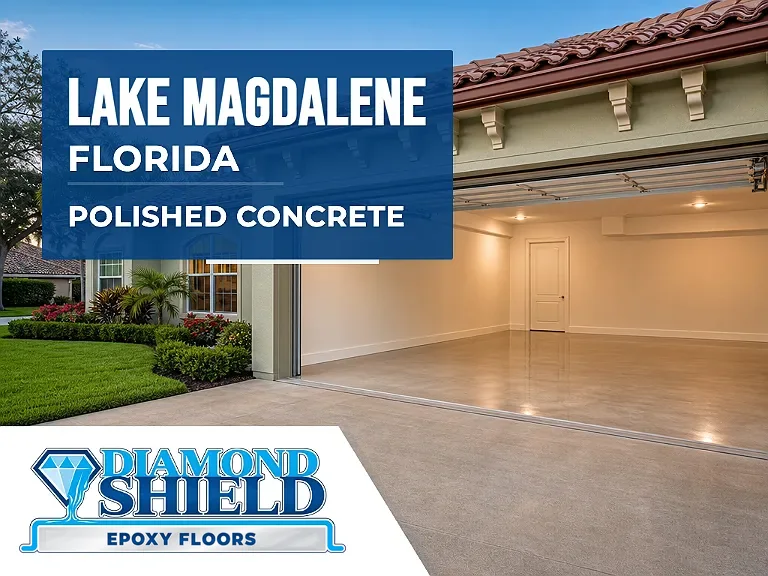 DiamondShield polished concrete floors in Lake Magdalene, Florida.