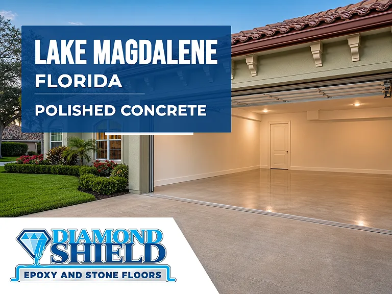 DiamondShield polished concrete floors in Lake Magdalene, Florida.