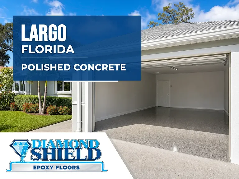 DiamondShield polished concrete floors in Largo, Florida.