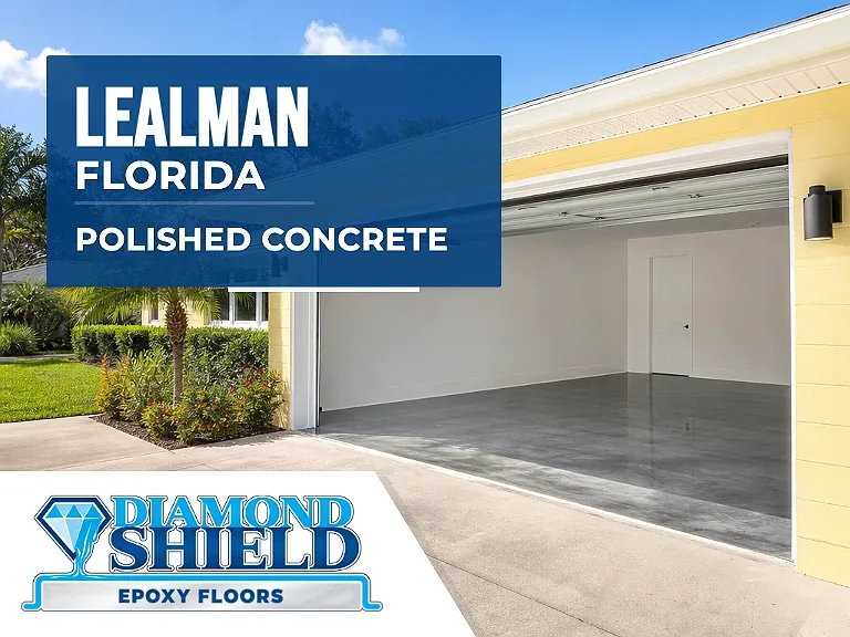 DiamondShield polished concrete floors in Lealman, Florida.