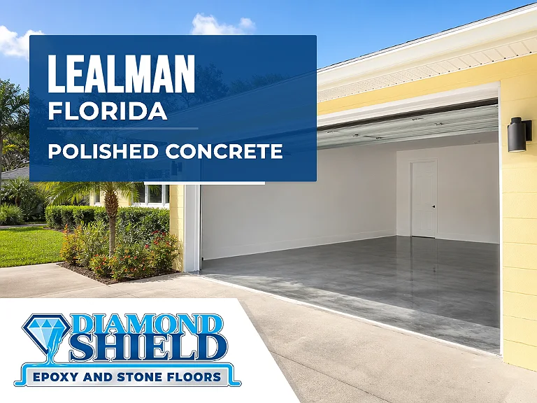 DiamondShield polished concrete floors in Lealman, Florida.