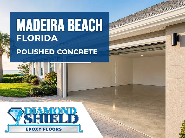 DiamondShield polished concrete floors in Madeira Beach, Florida.