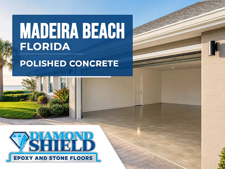 DiamondShield polished concrete floors in Madeira Beach, Florida.