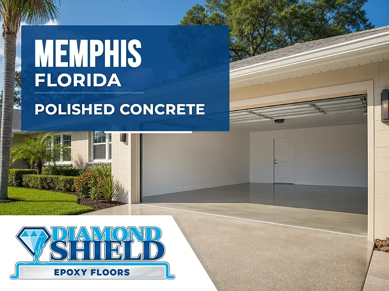 DiamondShield polished concrete floors in Memphis, Florida.