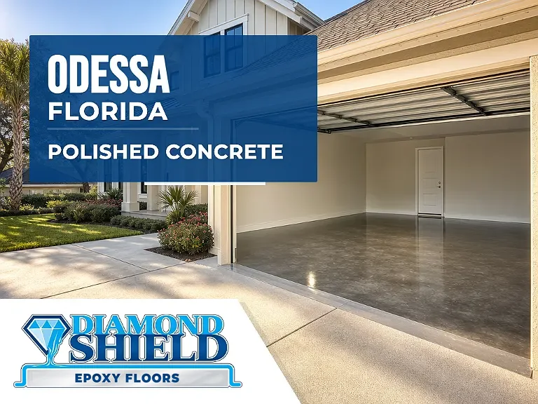 DiamondShield polished concrete floors in Odessa, Florida.