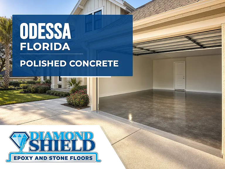 DiamondShield polished concrete floors in Odessa, Florida.