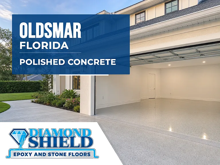 DiamondShield polished concrete floors in Oldsmar, Florida.