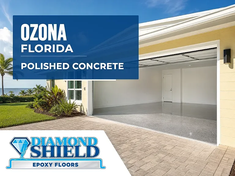 DiamondShield polished concrete floors in Ozona, Florida.