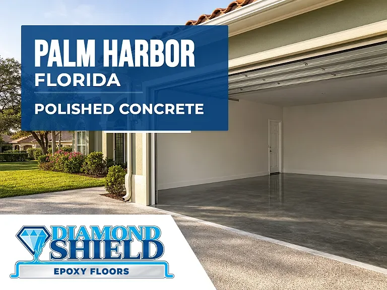 DiamondShield polished concrete floors in Palm Harbor, Florida.