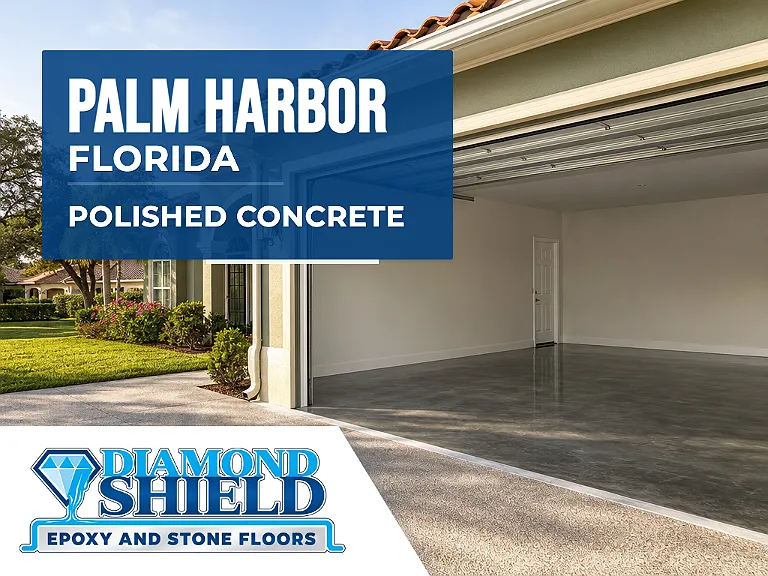 DiamondShield polished concrete floors in Palm Harbor, Florida.
