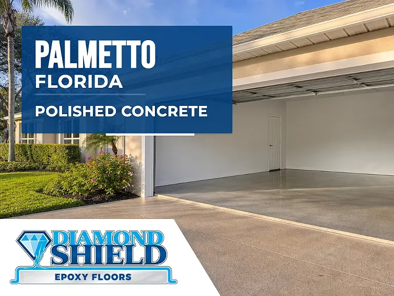 DiamondShield polished concrete floors in Palmetto, Florida.
