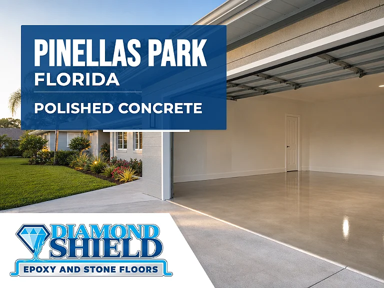 DiamondShield polished concrete floors in Pinellas Park, Florida.