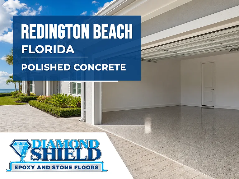 DiamondShield polished concrete floors in Redington Beach, Florida.