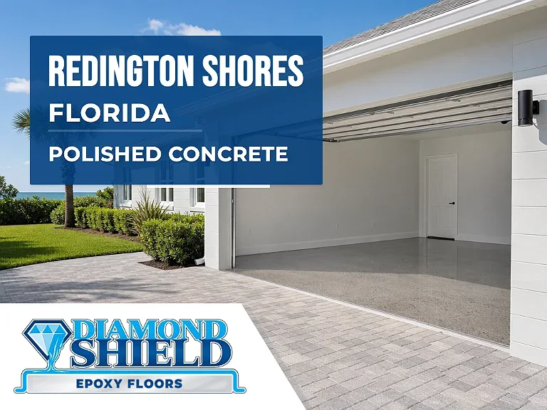 DiamondShield polished concrete floors in Redington Shores, Florida.