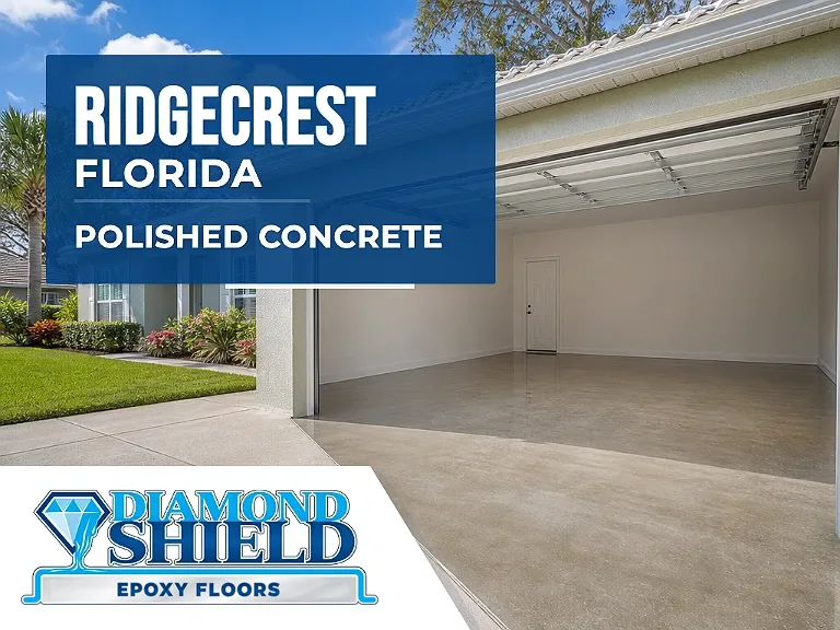 DiamondShield polished concrete floors in Ridgecrest, Florida.