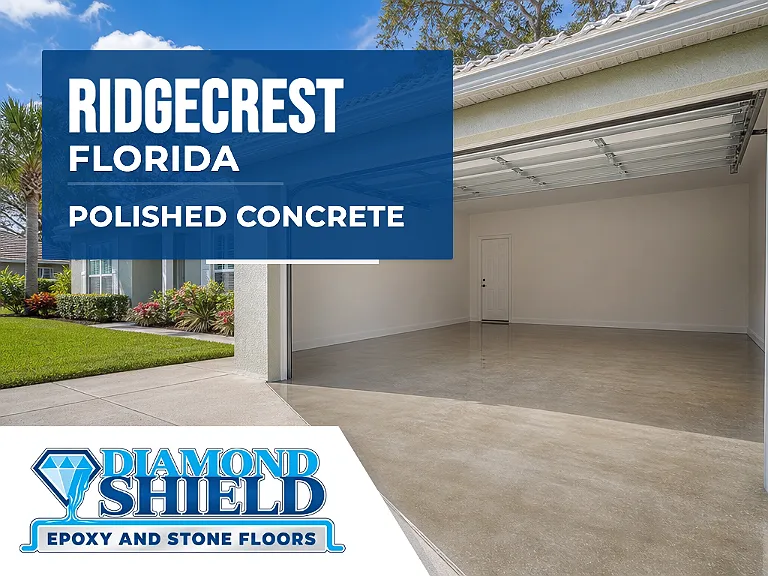 DiamondShield polished concrete floors in Ridgecrest, Florida.