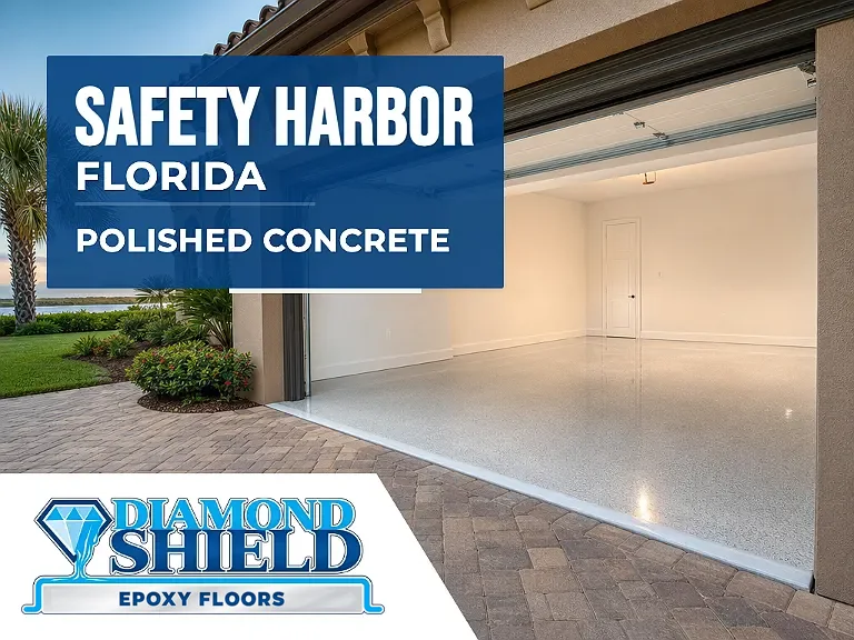 DiamondShield polished concrete floors in Safety Harbor, Florida.