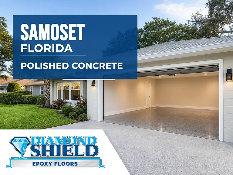 DiamondShield polished concrete floors in Samoset, Florida.