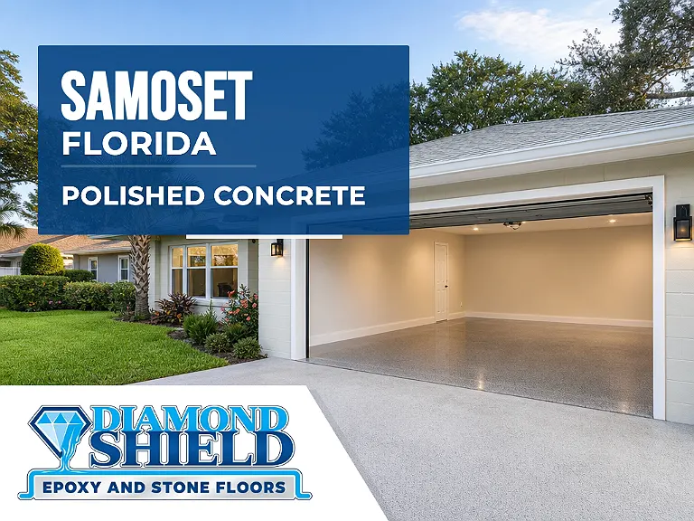 DiamondShield polished concrete floors in Samoset, Florida.