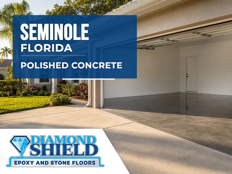 DiamondShield polished concrete floors in Seminole, Florida.