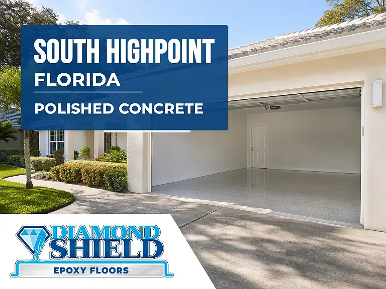 DiamondShield polished concrete floors in South Highpoint, Florida.