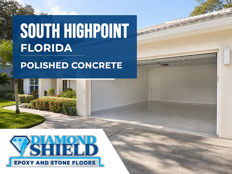 DiamondShield polished concrete floors in South Highpoint, Florida.