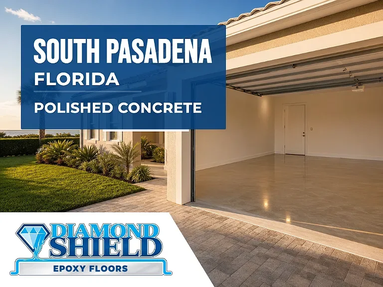 DiamondShield polished concrete floors in South Pasadena, Florida.
