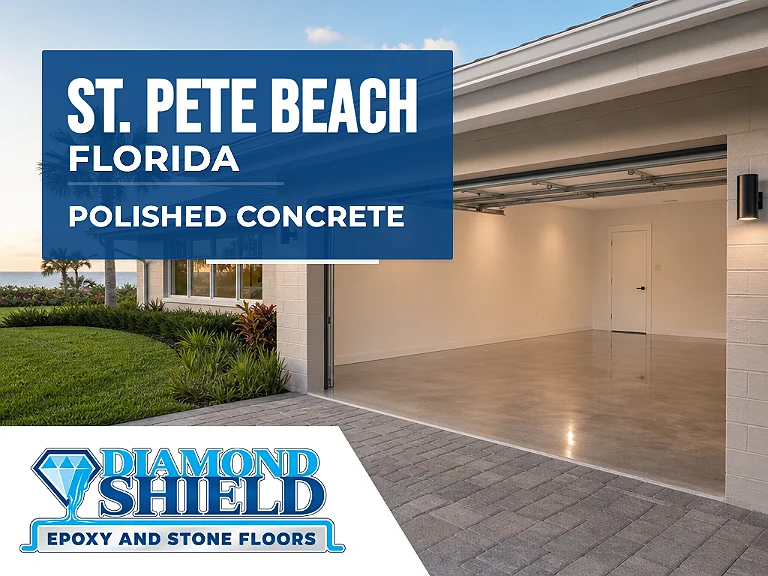 DiamondShield polished concrete floors in St. Pete Beach, Florida.